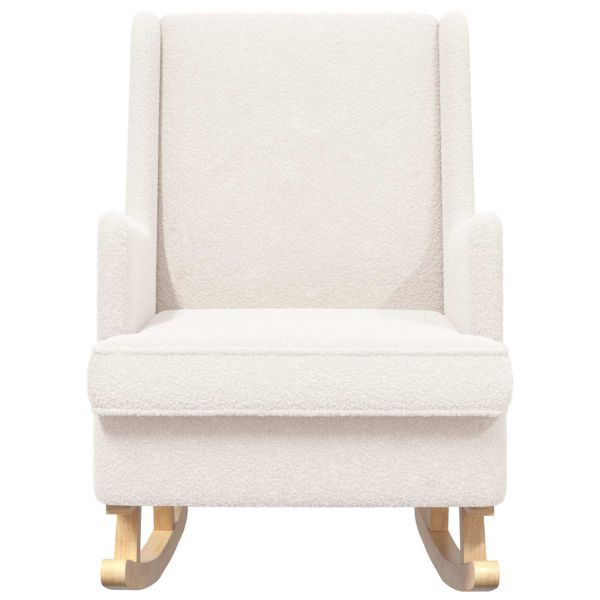 Люлеещ се стол Крем 62 x 80 x 85 см Вълнена тъкан