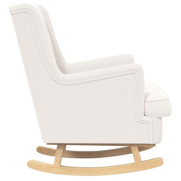 Люлеещ се стол Крем 62 x 80 x 85 см Вълнена тъкан