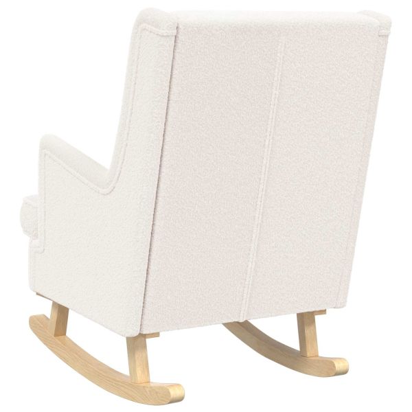 Люлеещ се стол Крем 62 x 80 x 85 см Вълнена тъкан