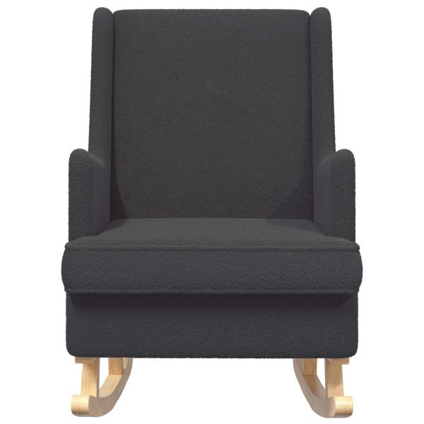 Люлеещ се стол Тъмен сив 62 x 80 x 85 см Вълнена тъкан