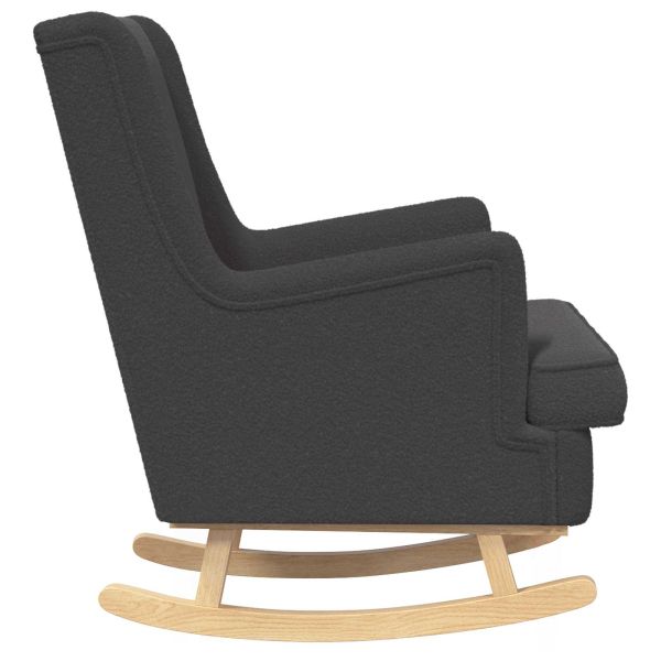 Люлеещ се стол Тъмен сив 62 x 80 x 85 см Вълнена тъкан