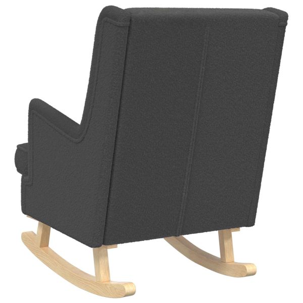 Люлеещ се стол Тъмен сив 62 x 80 x 85 см Вълнена тъкан