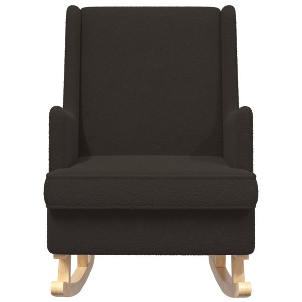 Люлеещ се стол Черен 62 x 80 x 85 см Вълнена тъкан