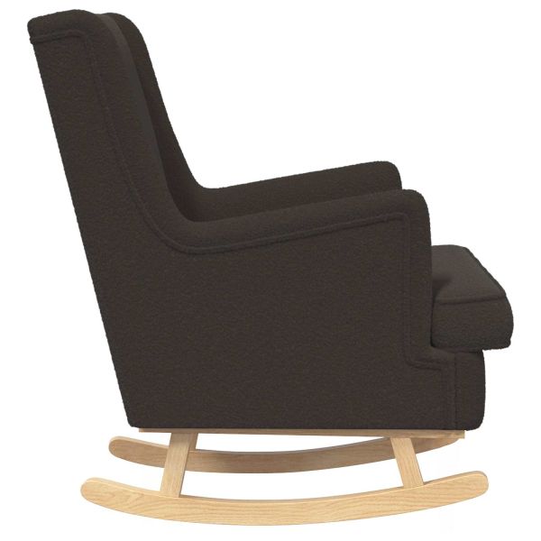 Люлеещ се стол Черен 62 x 80 x 85 см Вълнена тъкан