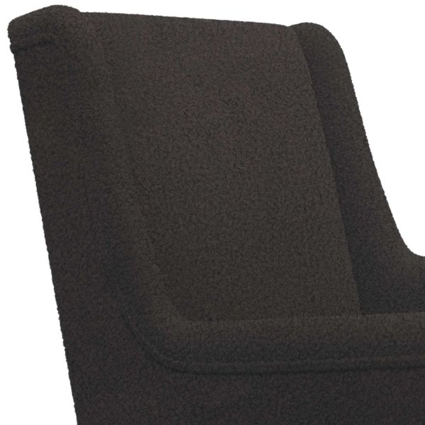 Люлеещ се стол Черен 62 x 80 x 85 см Вълнена тъкан