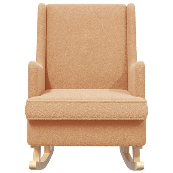 Люлеещ се стол Бежово 62 x 80 x 85 см Вълнена тъкан