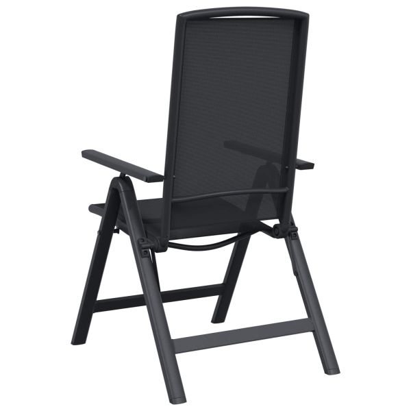 Лежанки за градина 2 pcs Черно 58 x 71 x 112 см Textilene