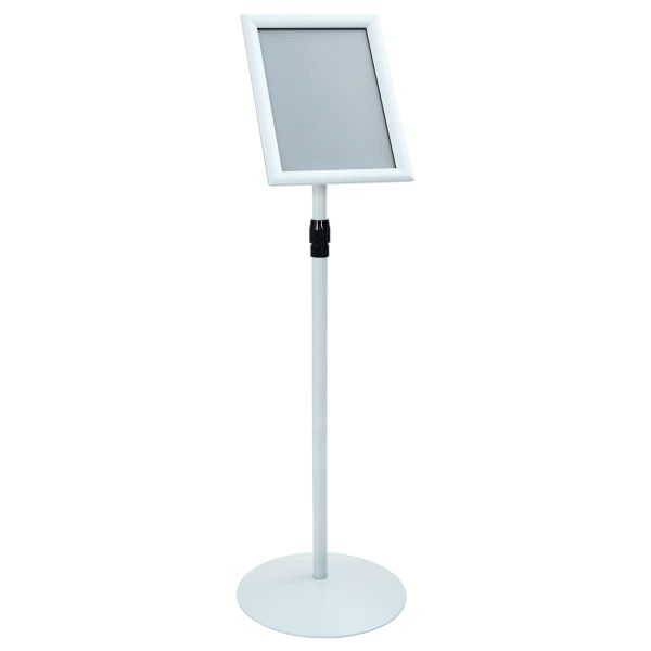 Поставка за плакат Сребрист 33 x 33 x 126 см PVC и стомана