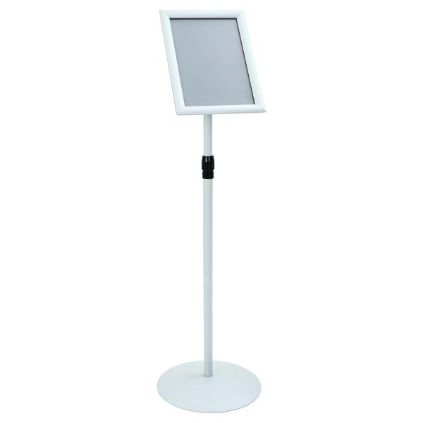 Поставка за плакат Сребрист 33 x 33 x 123 см PVC и стомана