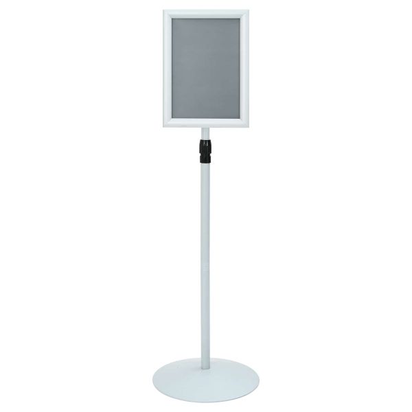 Поставка за плакат Сребрист 33 x 33 x 123 см PVC и стомана
