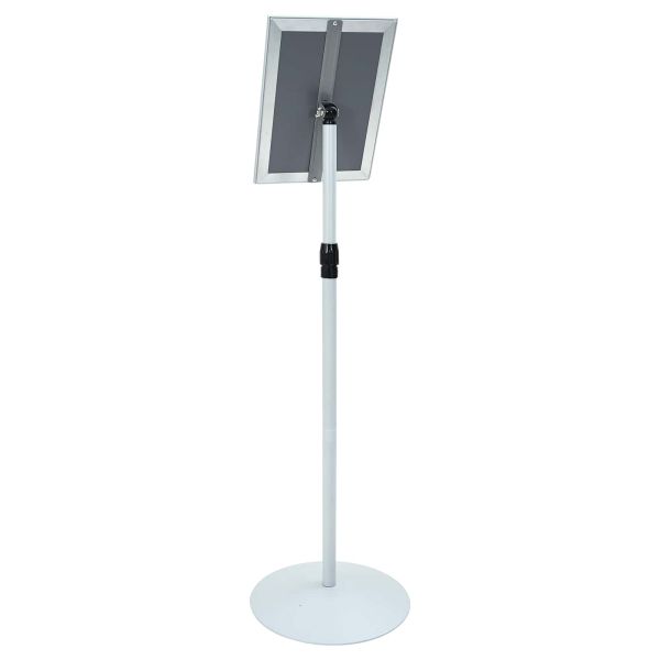 Поставка за плакат Сребрист 33 x 33 x 123 см PVC и стомана