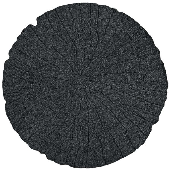 Стъпаловиден камък 6 pcs Черен Ø 45 x 1,8 см Каучук