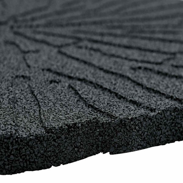 Стъпаловиден камък 6 pcs Черен Ø 45 x 1,8 см Каучук