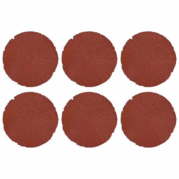 Стъпаловиден камък 6 pcs Червено Ø 45 x 1,8 см Каучук