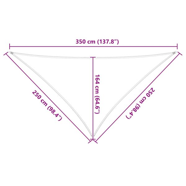 Слънчево платно за сянка Жълт и бял 2,5 x 2,5 x 3,5 m