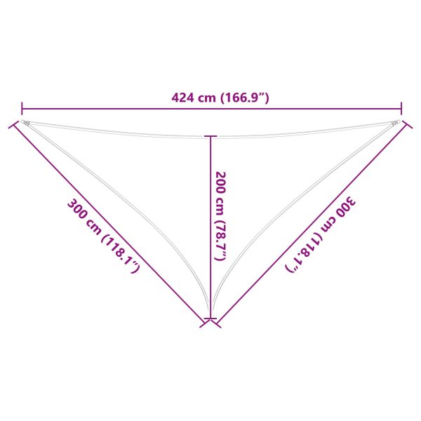 Слънчево платно за сянка Синьо и бяло 3 x 3 x 4,24 m