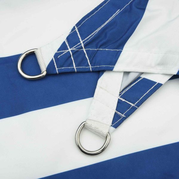 Слънчево платно за сянка Синьо и бяло 6 x 6 x 6 m