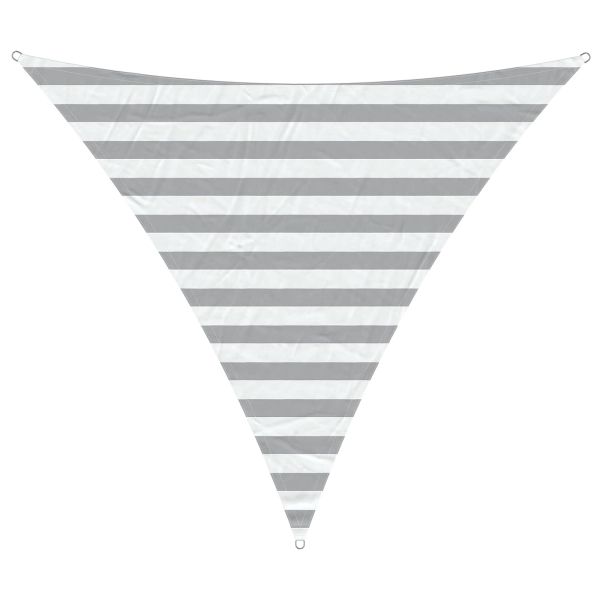 Слънчево платно за сянка Светлосив и бял 2 x 2 x 2 m