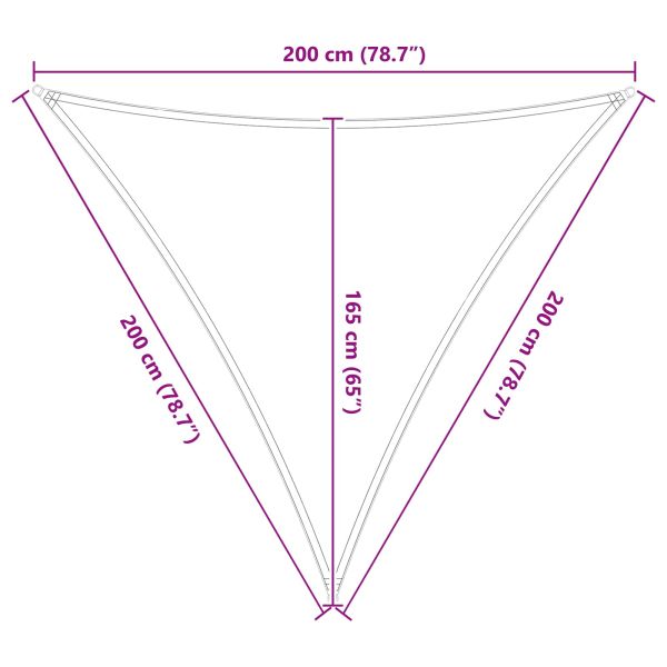 Слънчево платно за сянка Светлосив и бял 2 x 2 x 2 m