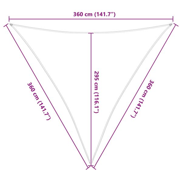 Слънчево платно за сянка Светлосив и бял 3,6 x 3,6 x 3,6 m