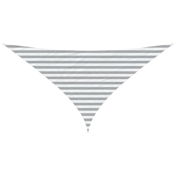 Слънчево платно за сянка Светлосив и бял 3 x 3 x 4,24 m