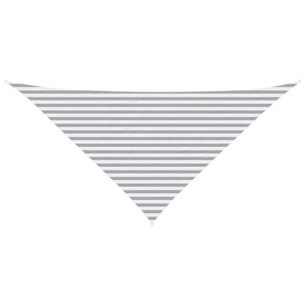 Слънчево платно за сянка Светлосив и бял 4 x 4 x 5,8 m