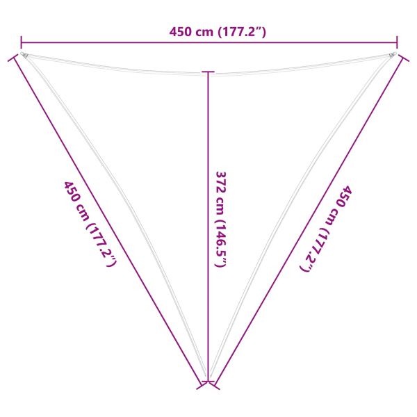 Слънчево платно за сянка Светлосив и бял 4,5 x 4,5 x 4,5 m