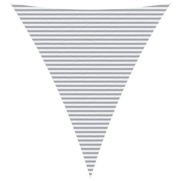 Слънчево платно за сянка Светлосив и бял 5 x 6 x 6 m