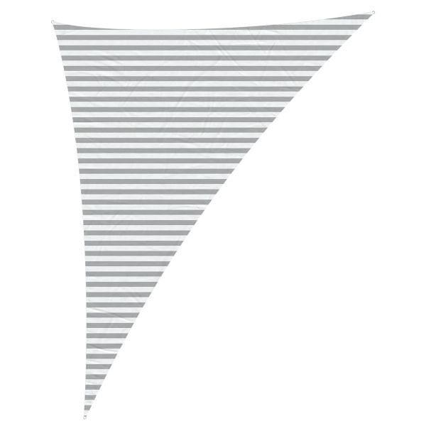 Слънчево платно за сянка Светлосив и бял 4 x 5 x 6,4 m