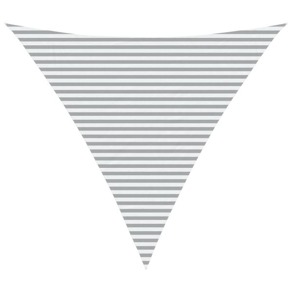 Слънчево платно за сянка Светлосив и бял 6 x 6 x 6 m