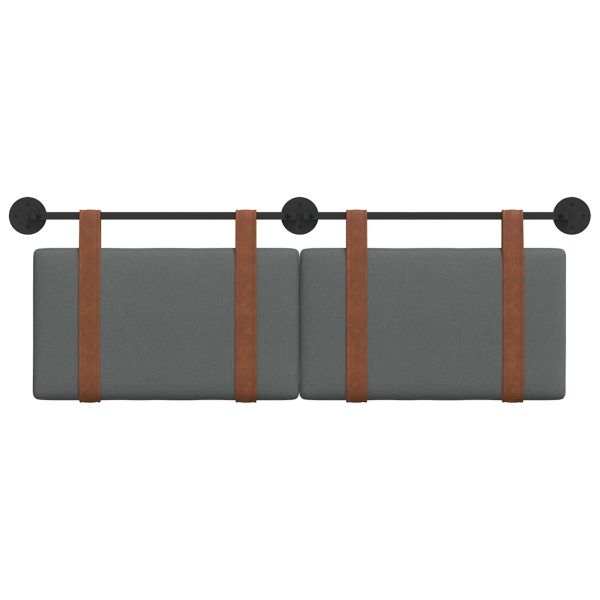 Висяща табла Едноцветен Тъмен сив 130 x 55 x 5 см Антично PU