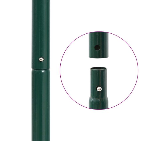 Валяк за трева с дръжка и клипси за аератор Зелен 127,5 x 44 см