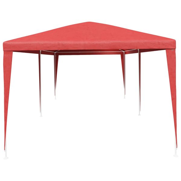 Парти шатър Червено 600 x 300 x 255 см Полиетилен и стомана