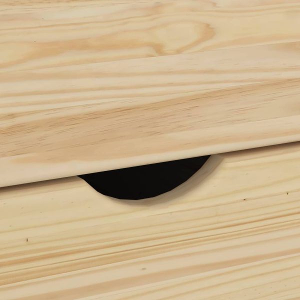 Плъзгащ кабинет с колело Кафяво 65,5 x 34 x 39 см Солиден бор