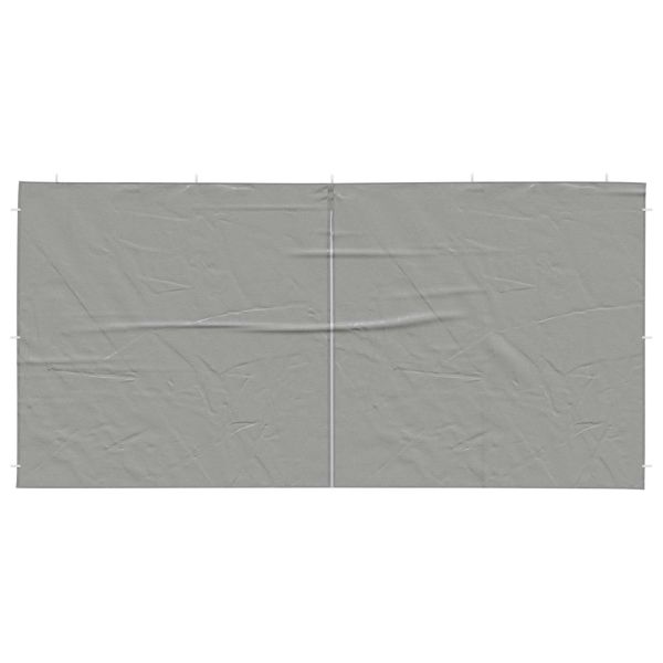 Стена на палатка за парти 2 pcs Светлосиво 400 x 195 см