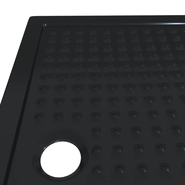 Основен трей за душ с точки Черен 120 x 80 x 4 см ABS