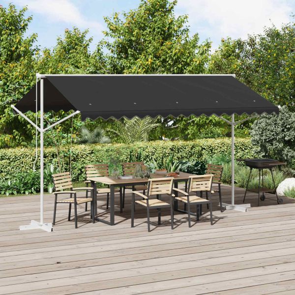 Самостоятелен сенник Антрацит 4 × 3 m Полиестер