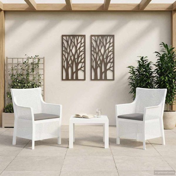 Комплект за отдих с възглавница 3 pcs Бяло ПП