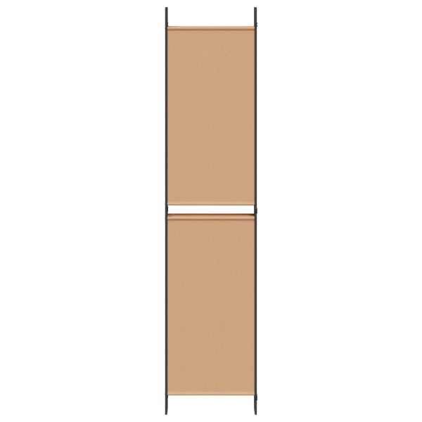 Делител за стая с 6 панела Бежово 300 x 220 cm Текстил