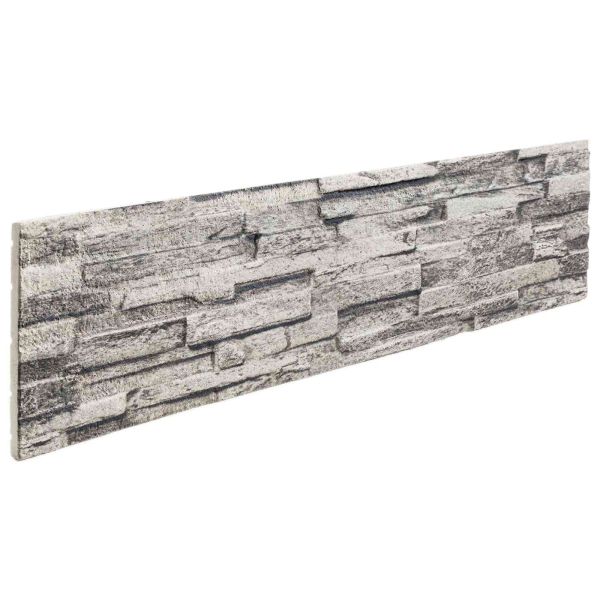 Стенни панели 10 pcs Светлосиво 100 x 25 cm EPS пяна