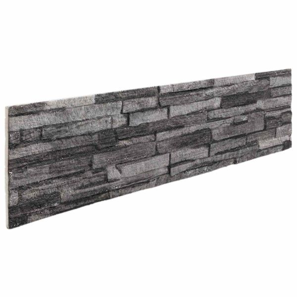 Стенни панели 10 pcs Антрацит 100 x 25 cm EPS пяна