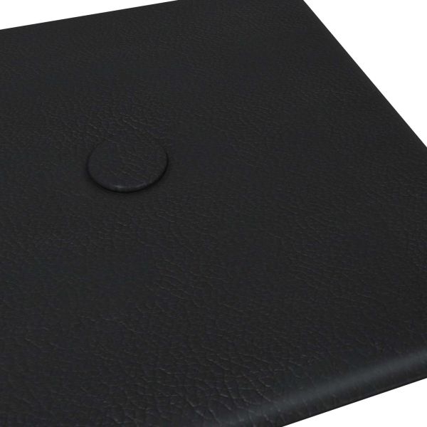 Стенно табло за легло 12 pcs Черен 30 x 15 cm Изкуствена