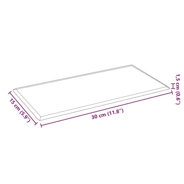 Стенно табло за легло 12 pcs Червено 30 x 15 cm Изкуствена