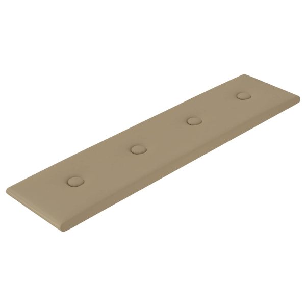 Стенно табло за легло 12 pcs Капучино 60 x 15 cm Изкуствена