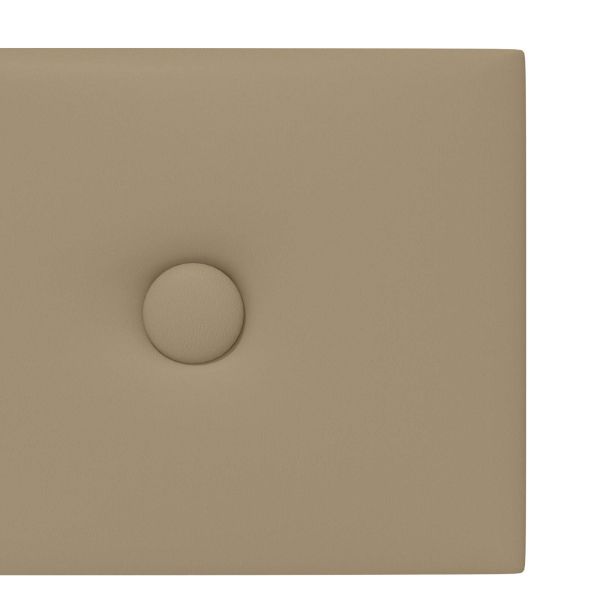 Стенно табло за легло 12 pcs Капучино 60 x 15 cm Изкуствена