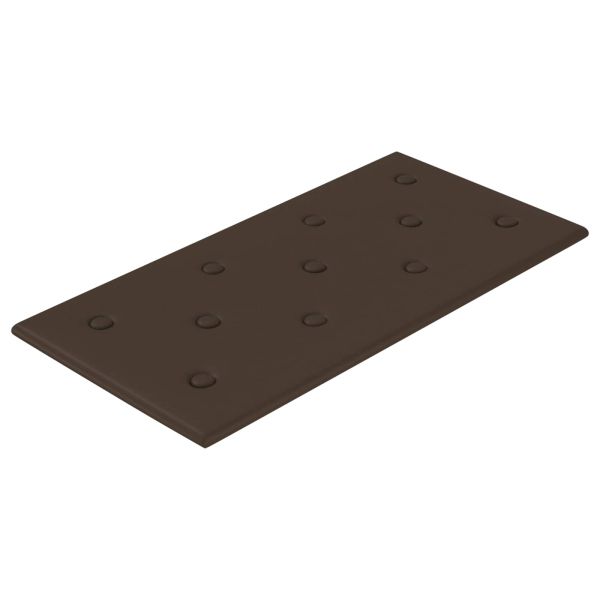 Стенно табло за легло 12 pcs Кафяво 60 x 30 cm Изкуствена