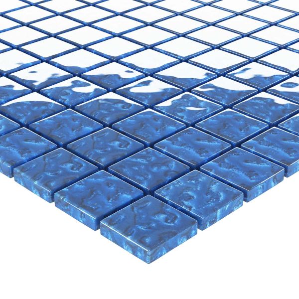 Мозайка плочка 11 pcs Синьо 50 x 50 cm Стъкло