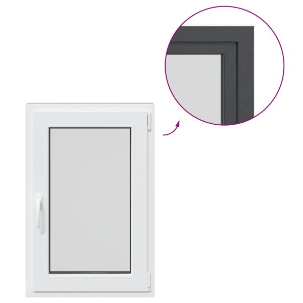 Прозорец за мазе RISOR 60 x 80 cm PVC и стъкло Антрацит