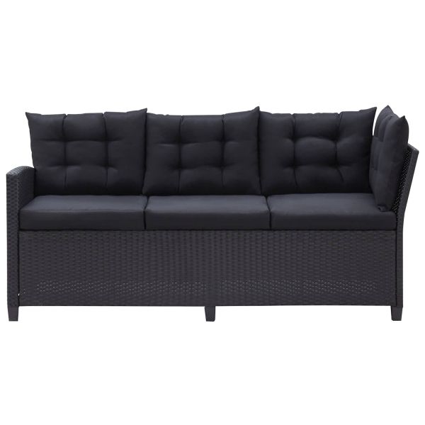 Комплекти за външни мебели Черно полиратан