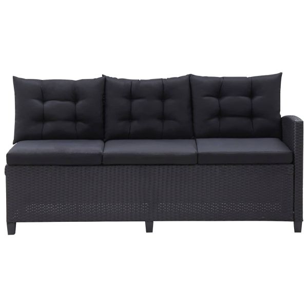 Комплекти за външни мебели Черно полиратан